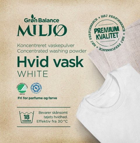 Gron Balance proszek do prania białego bio bez zapachu 0.785 kg